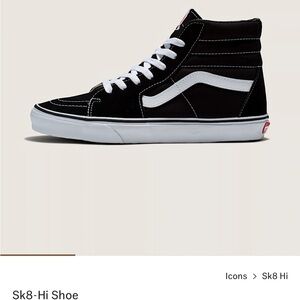 Vans Sk8-Hi Black and White High Top Sneakers